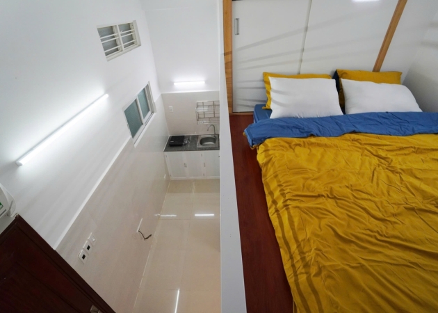 Phòng đầy đủ nội thất có gác